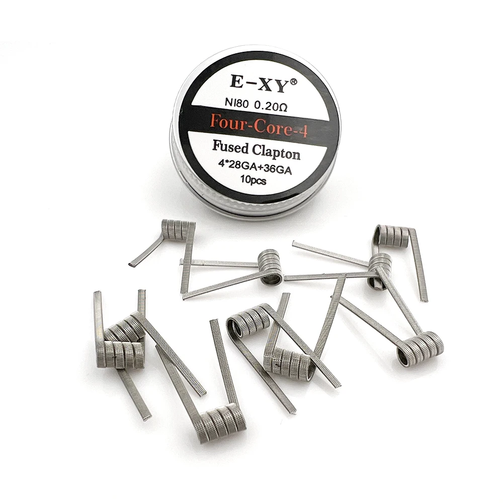 10pcs/box Ni80 Prebuilt Coil 2 - Clapton Wire Pre Built review and price